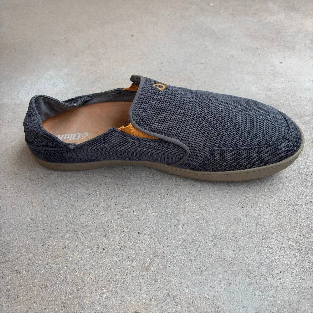 Olukai Nohea Mens 13 Blue Mesh Slip On Shoes Causal Loafers Sneakers Comfort